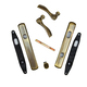 Newbury® Double Door Exterior Trim Set in Antique Brass